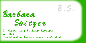 barbara spitzer business card